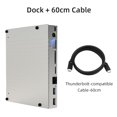 thumbnail image 1 of USB4 Thunderbolt GPU Dock 100W PD 40Gbps PCIE 3.0 for Notebook Laptop to External Graphic Card DP Mini DP 2.5GBE Ports Dock 60cm Cable, 1 of 6