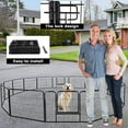 thumbnail image 5 of Heavy Duty Pet Playpen 16 Panels 24" Folding Metal Dog Exercise Pen Extra Large Indoor Outdoor Dog Fence with Door Dog Crate Cage Kennel Pet Enclosure for Small-Large Animal, 5 of 7