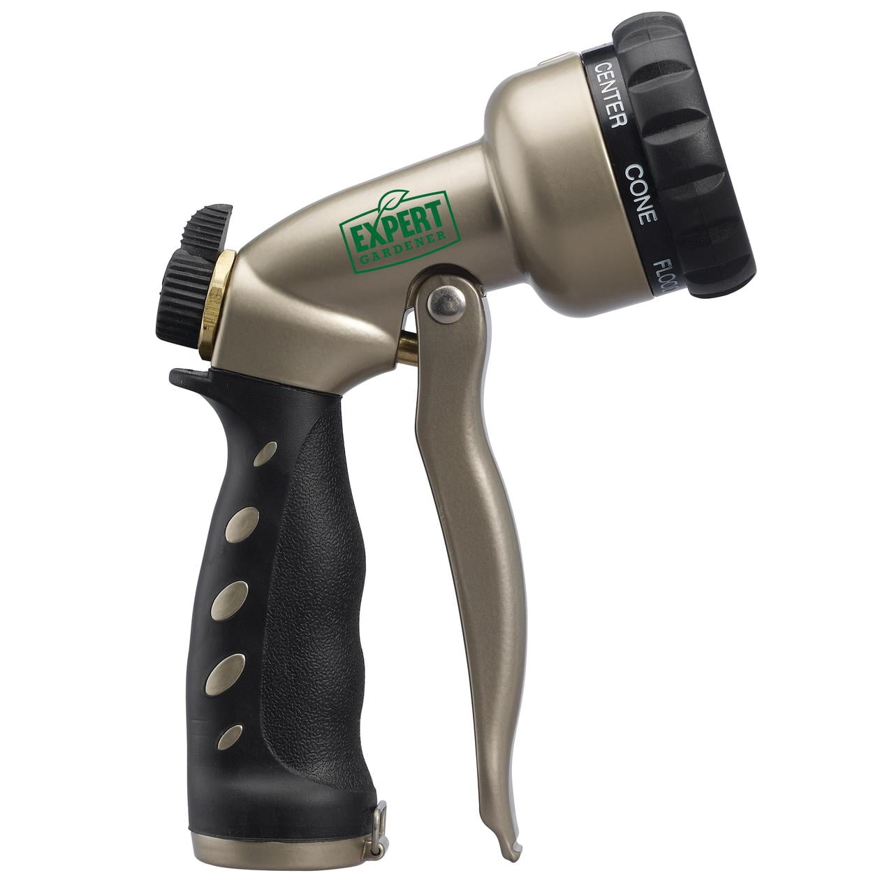 Expert Gardener 7-Pattern Metal Front Trigger Hose Watering Nozzle with Flow Control