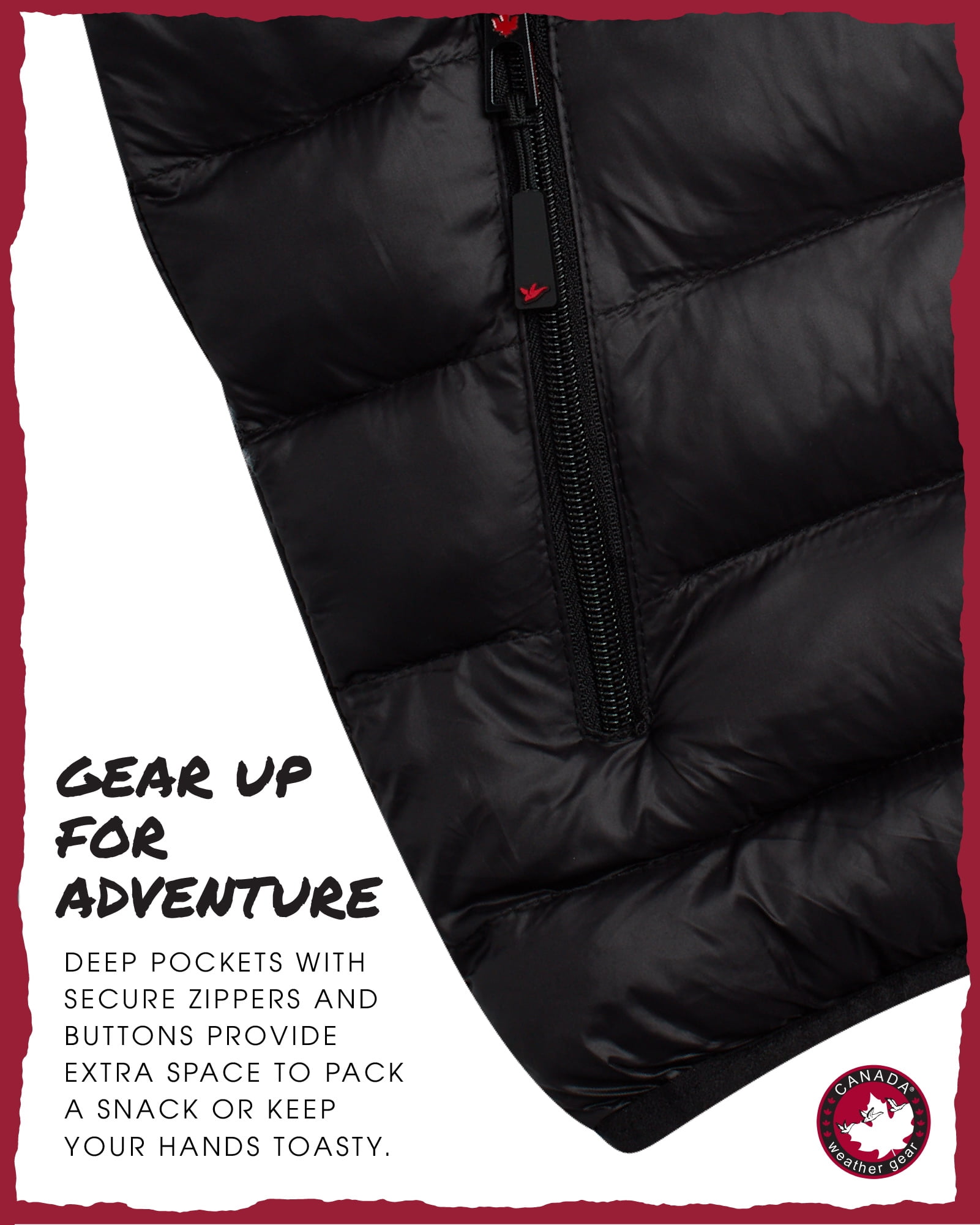 CANADA WEATHER GEAR Men's Puffer Jacket - Lightweight Nylon Packable Winter Coat for Men (M-XXL)