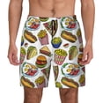 thumbnail image 2 of Picia Hot Dog With One Sausage pattern Mens Swim Trunks with Compression Liner Stretch Beach Shorts Quick Dry with Zipper Pockets No-Chafing Board Shorts-X-Large, 2 of 9