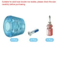 thumbnail image 3 of Uxcell Roller Skate Toe Stops with Screwdriver 82A Rubber Brake Stoppers Block, Clear Blue 1 Pair, 3 of 5