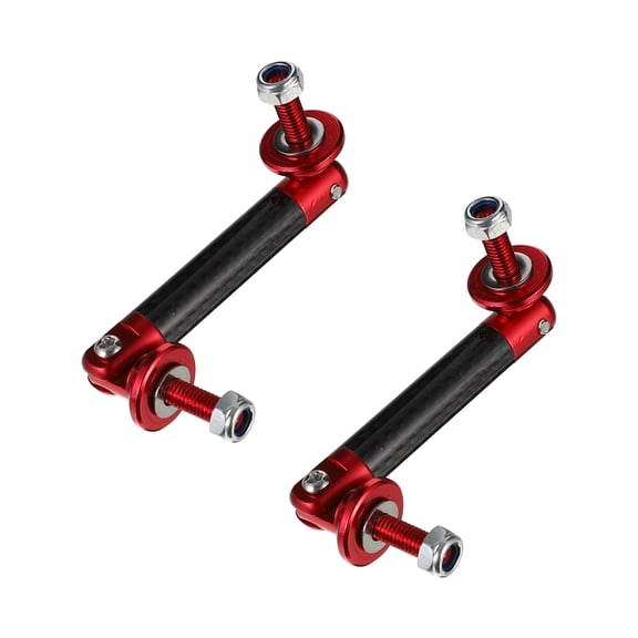 Universal Car Bumper Protector Rod for Safe Use Adjustable Length and Angle Red Aluminum Alloy