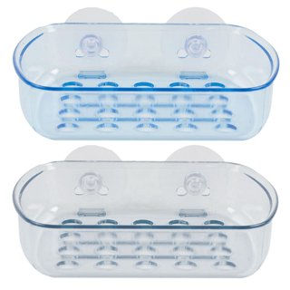 Bath Bliss Suction Cup Soap Dish, Clear