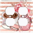 thumbnail image 2 of Metal Light Switch Wall Plate Outlet Cover (Coffee Mocha Espresso Heart Cupcake Macaron Flower Bouquet Pink - Double Duplex), 2 of 2