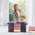 thumbnail image 6 of WOBOGO Lion Face with Glowing Eyes Clothes Storage 2Pack Foldable Thick Fabric Blanket Organizer Bag with Handle 21.65×13.78×12.4in, 6 of 7
