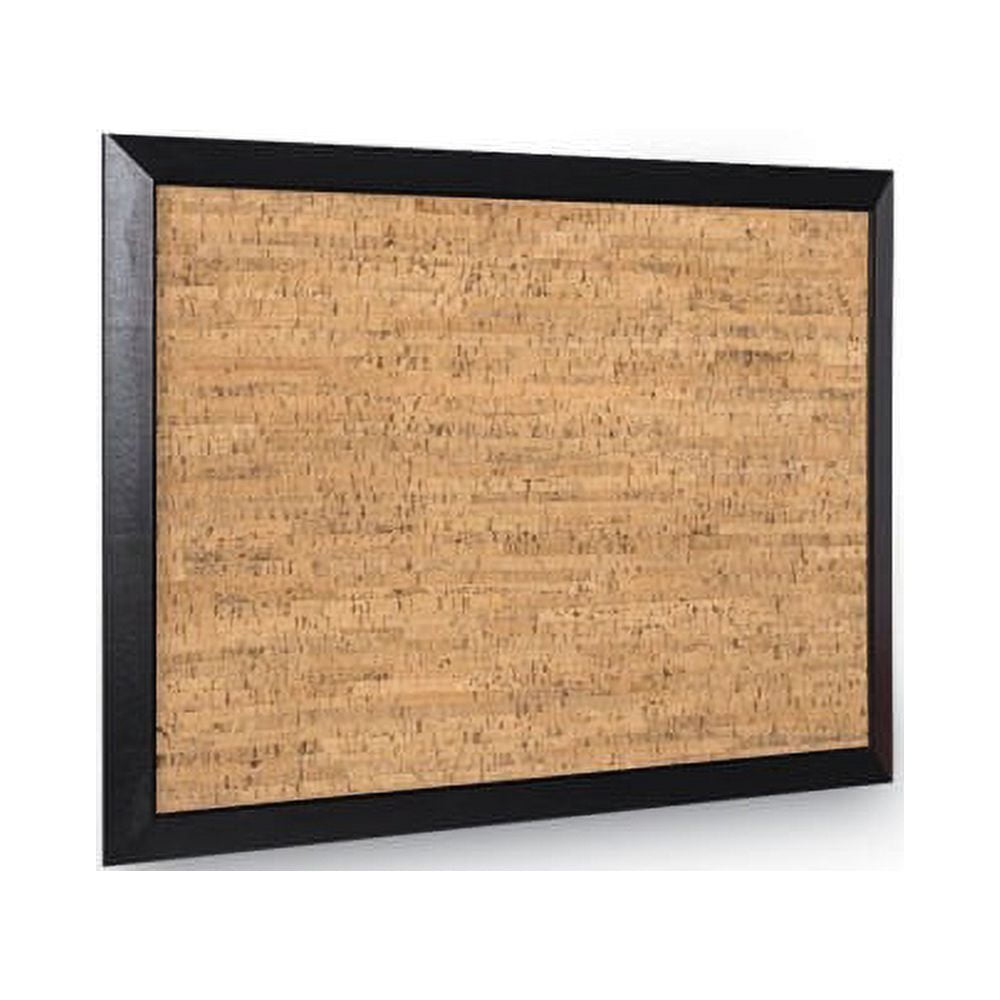 Natural Cork Bulletin Board 24x18, Cork/Black