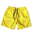 thumbnail image 6 of KPOPLK Mens Swim Trunks Bathing Board Shorts Summer Vacation Beach Shorts Drawstring Hawaiian Shorts with Pockets Casual Swimwear Surfing(Yellow,M), 6 of 6