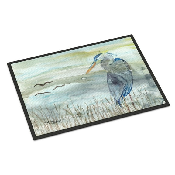 Blue Heron Watercolor Doormat 24x36