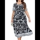 thumbnail image 2 of Vestido de Verano Holgado Informal de Corta con Corte A y Corte en A para Mujer, Talla Grande y Negro XXXL, 2 of 8