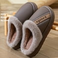 thumbnail image 2 of Ablanczoom Slippers Men Shoes: Memory Foam Winter Men Slippers Waterproof Non-Slip Warm Fuzzy Faux Fur Indoor Outdoor, 2 of 2