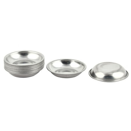 

Household Metal Round Shaped Soy Sauce Spice Dish 8cm Diameter 15 Pcs