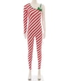 thumbnail image 2 of inhzoy Womens Christmas Candy Cane Jumpsuit Long Sleeve Striped Bodysuit Leotard for Xmas Party Red-A 3XL, 2 of 9