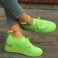 thumbnail image 4 of Domzle Women's Running Shoe Lightweight Fashion Sneaker for Jogging Walking Light Workouts Green 37, 4 of 6