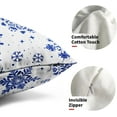 thumbnail image 4 of Blue White Snowflakes Winter Christmas Lumbar Pillow Covers 12x20 Set of 2 Xmas Snow Holiday Decoration Decorative Outdoor Pillowcases Seasonal Farmhouse Throw Cushion Case Decor for Couch Sofa Bed, 4 of 6