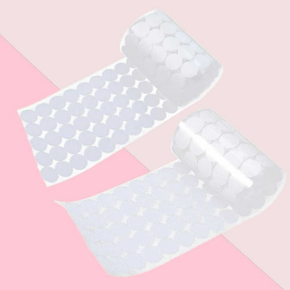 HEMOTON 1000 Pcs Double Sided Adhesive Tape Strips White Strong Sticky for Crafts Office and Home Use