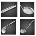 thumbnail image 6 of OUNONA Stainless Steel Soup Spoon with Filter Hole for Kitchen Use Long Handle Silver, 6 of 8