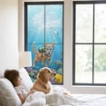 thumbnail image 2 of Ocean Diving Cat Window Privacy Film, Coastal Coral Fish Marine Life Static Cling UV Sun Blocking Heat Control Window Tint Day and Night, Non-Adhesive One Way Windows Privacy Cover 23.6''x59'', 2 of 7