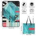 thumbnail image 2 of Colored Grid Geometry Outdoor Picnic Blanket, Foldable Waterproof Beach Mat, Portable Beach Blanket for Beach Camping, Hiking, Family Concerts, 2 of 8