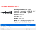 thumbnail image 2 of Front Right Strut and Coil Spring Assembly - Compatible with 2010 - 2017 Chevy Equinox 2.4L 4-Cylinder 2011 2012 2013 2014 2015 2016, 2 of 2
