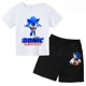 thumbnail image 4 of Conjunto de 2 camisetas y pantalones cortos para niños, Sonic Game, para niños y niñas, de verano, de manga corta, informales, para niños y bebés, 4 of 5