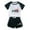 Black, variant on Odeerbi 1-12 Years Toddler Boys Girls Summer Outfits Excavator Truck Print Cotton Short Sleeve T-Shirt Shorts Two-piece Set Casual Loungewear Toddler Boys Girls Clothes