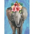 thumbnail image 2 of Medley, Elizabeth 15x18 Gold Ornate Wood Framed with Double Matting Museum Art Print Titled - Tropical Elephant, 2 of 4