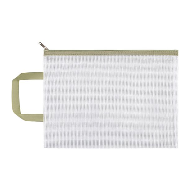 Bolsa de malla con cremallera, tamaño carta A4, de plástico transparente, impermeable, para guardar documentos, para viajes, escuela y oficina.