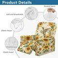 thumbnail image 5 of HELLHERO Hummingbird Sunflower Print Recliner Seat Covers for Reclining Chair Lazy Boy Recliner Covers That Stay in Place with Storage Pockets, Yellow, 5 of 8