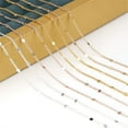 thumbnail image 5 of Exquisite 1.5mm Sequins Gold Silver Copper Cable Necklace Components Craft DIY 2M Sequins Chain Findings Jewelry Making KC GOLD, 5 of 8