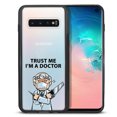 thumbnail image 2 of FINCIBO TPU Bumper + Clear Hard Back Cover for Samsung Galaxy S10 G973 6.1", Trust the Old Doctor, 2 of 7