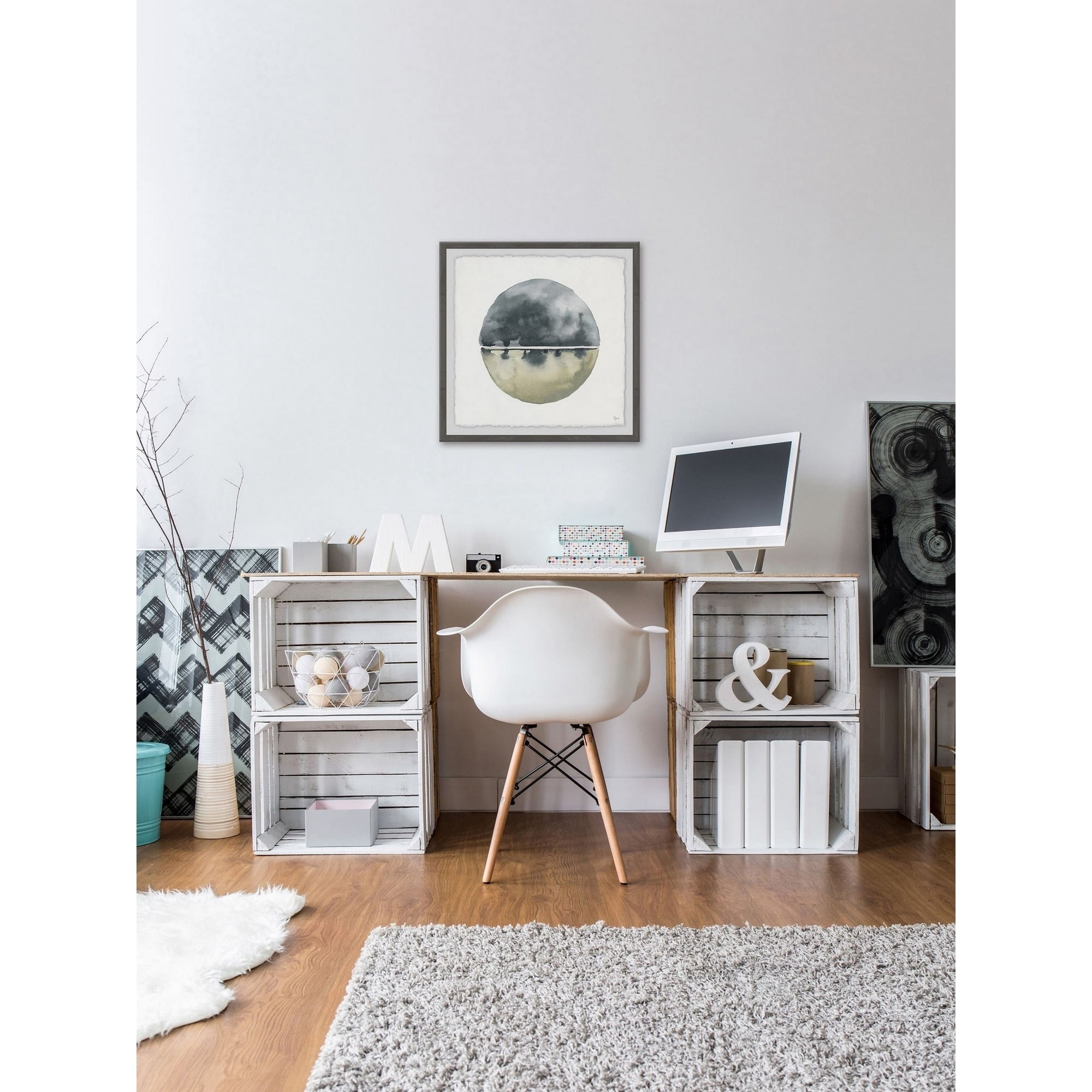 Blue Reflection Framed Painting Print