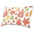 thumbnail image 2 of Acorns and Autumn Leaves Velvet Oblong Lumbar Plush Throw Pillow Cover/Shams Cushion Case - 20x26in - Decorative Invisible Zipper Design for Couch Sofa Pillowcase Only, 2 of 7