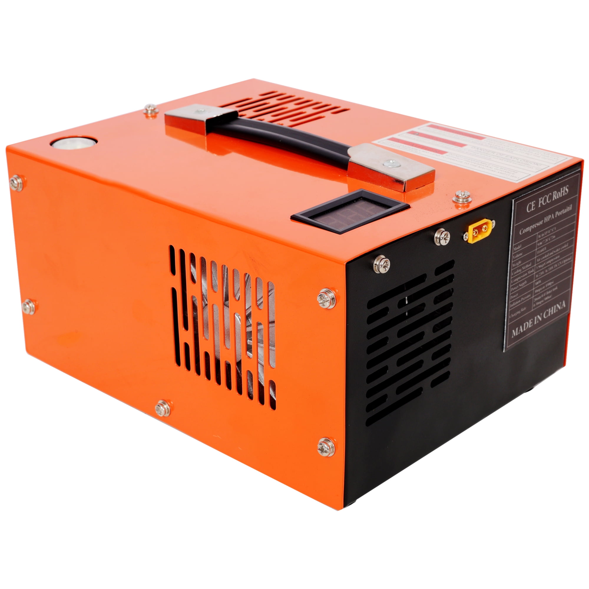 NOBOLEA PCP Air Compressor, 30Mpa 4500PSI Portable High Pressure Air Pump with Dual Display, 12V DC / 115V AC Power for PCP Guns, Paintball and Diving Bottles