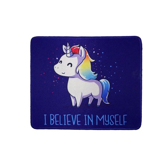 12 x 10 inches Funny Beautiful Unicorn Gaming Mouse Pad Custom Mousepad Believe in Myself mat