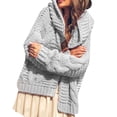 thumbnail image 2 of IMENGL Autumn winter heavy needle thickened cardigan, Gray M, Size M-2XL, 2 of 4