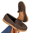 thumbnail image 4 of O-085 Brown Ladies Solid Loafers Round Toe Flat Soft Sole Casual Four Season Fashionable Everyday Versatile Shoes, 4 of 9