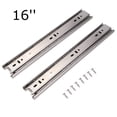 thumbnail image 1 of Riel deslizante para cajón de acero inoxidable de 12 "-18", dispositivo de deslizamiento de 3 secciones para muebles (16''sin amortiguar), 1 of 1
