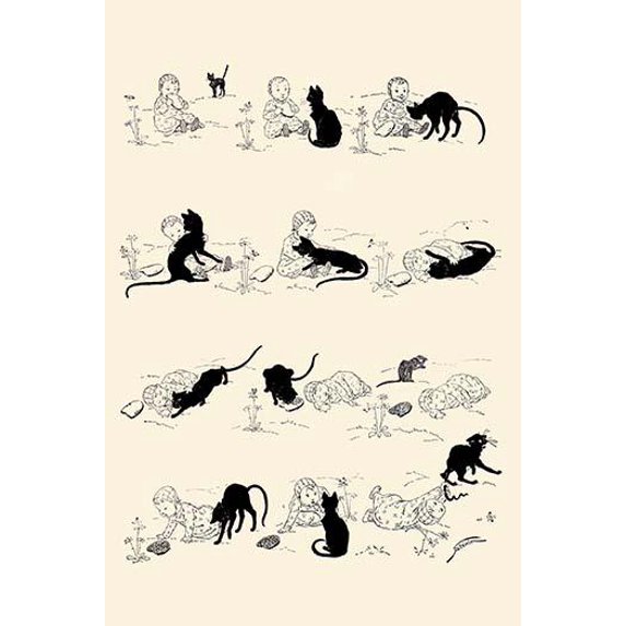 Cat and Baby-Fine Art Canvas Print (20" x 30")