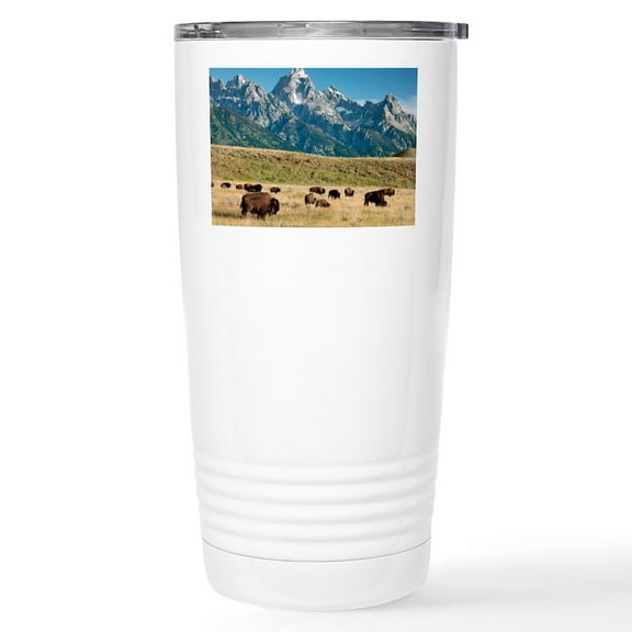 CafePress - Herd Of American Bison Stainless Steel Travel Mu - Insulated Stainless Steel Travel Tumbler 20 oz.