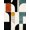 Black Teal Rust Cream, Pattern 8, variant on ODIKA 8'x10' Washable Area Rug Alfombras Minimalist Solid Subtle Striped Border Para Habitacion for King Size Bedroom Under Bed, Master Suite, Non-Shedding, Easy Care