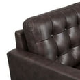 thumbnail image 6 of Loveseat Sofa Couch, Brown, Leather, Mid Century Living Lounge Cafe Lobby Hospitality Restaurant, Modern Contemporary HB34404, 6 of 8