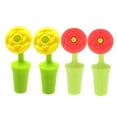 thumbnail image 5 of Kitandove 4Pcs Silicone Spill Stopper for Wine Bottle Air-Tight Seal Red, 5 of 8
