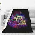 thumbnail image 4 of Salouo Mushrooms and Skull Print Bed Blankets,Flannel Blanket Comfortable Air Conditioning Blanket Lightweight Blanket for Sofa Bed Travel & Couch -80"x60", 4 of 8