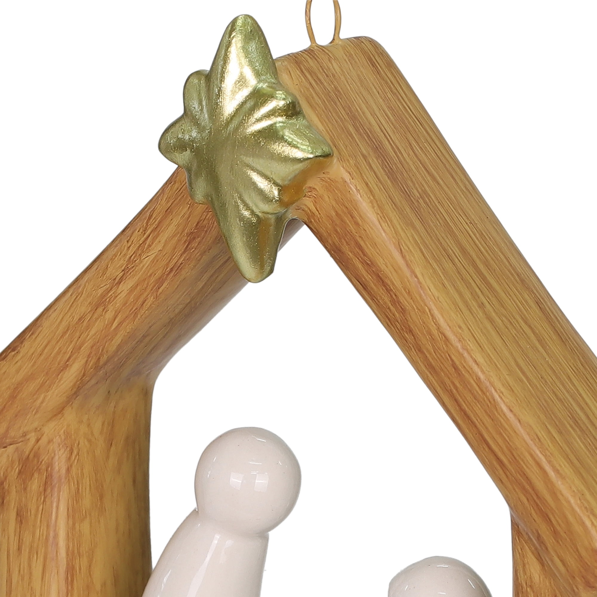 Temps de vacances PL 4.5 en souhaits chaleureux décoration de nativité en céramique Temps de vacances PL WW nativité ornement