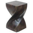 thumbnail image 2 of Kammika Import Export Co., Ltd. Haussmann® Big Twist Wood Stool Table 12 in SQ x 20 in H Mocha Oil, 2 of 5