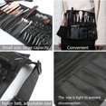 thumbnail image 4 of Bolsa para brochas de maquillaje Bolsa para bolígrafos de maquillaje Bolsa para herramientas de artista de maquillaje Bolsa para brochas de maquillaje con cinturón, 46,5 x 23 cm, negro, 4 of 5
