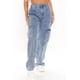 thumbnail image 2 of Y2K-pantalones vaqueros Cargo de cintura alta con múltiples bolsillos para mujer, Vaqueros sueltos de pierna ancha, informales, a la moda, S-XL, novedad de 2023, 2 of 4