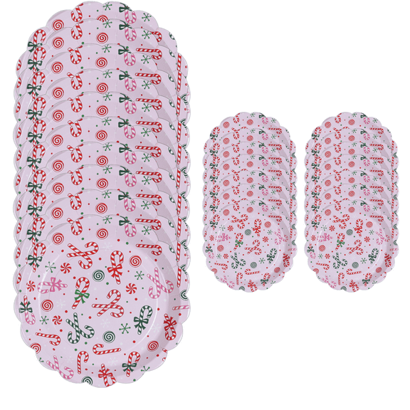 Clear Above Holiday Paper Plates Set – 26 Pcs Disposable Tableware (10 Dinner   16 Dessert) – Elegant Christmas Design – Heavy