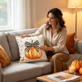 thumbnail image 6 of Halloween Pillow Cover 18x18 Inch Vintage Spooky Fall Festive Throw Pillow Case Soft Decorative Cushion Cover with Hidden Zipper,for Home Couch Bed Indoor Outdoor, 6 of 7